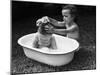 Baby Siblings Taking a Bath-Bettmann-Mounted Photographic Print