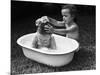 Baby Siblings Taking a Bath-Bettmann-Mounted Photographic Print
