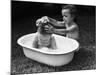 Baby Siblings Taking a Bath-Bettmann-Mounted Photographic Print