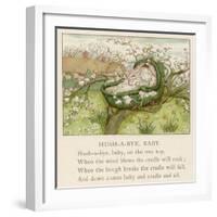 Baby Sleeps in Its Cradle Among the Apple Blossom Unaware of the Danger That-Kate Greenaway-Framed Photographic Print