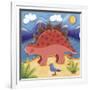 Baby Steggy The Stegosaurus-Sophie Harding-Framed Art Print