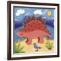 Baby Steggy The Stegosaurus-Sophie Harding-Framed Art Print