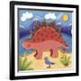 Baby Steggy The Stegosaurus-Sophie Harding-Framed Art Print