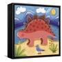 Baby Steggy The Stegosaurus-Sophie Harding-Framed Stretched Canvas