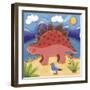 Baby Steggy The Stegosaurus-Sophie Harding-Framed Art Print