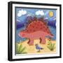 Baby Steggy The Stegosaurus-Sophie Harding-Framed Art Print