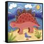 Baby Steggy The Stegosaurus-Sophie Harding-Framed Stretched Canvas