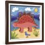 Baby Steggy The Stegosaurus-Sophie Harding-Framed Art Print