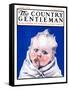 "Baby Sucking Thumb," Country Gentleman Cover, January 26, 1924-Neil Hott-Framed Stretched Canvas