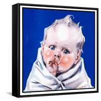 "Baby Sucking Thumb,"January 26, 1924-Neil Hott-Framed Stretched Canvas