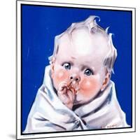 "Baby Sucking Thumb,"January 26, 1924-Neil Hott-Mounted Giclee Print