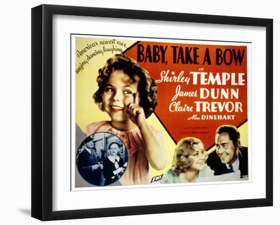 Baby Take a Bow, Shirley Temple, Claire Trevor, James Dunn, 1934-null-Framed Art Print