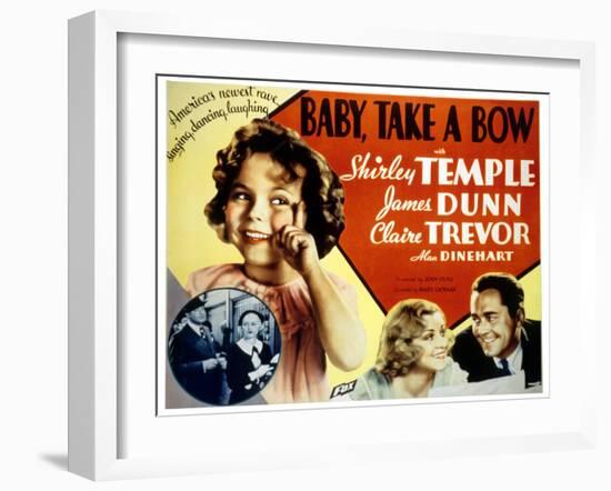 Baby Take a Bow, Shirley Temple, Claire Trevor, James Dunn, 1934-null-Framed Art Print