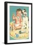 Baby Talks, Dog Listens-Charlotte Becker-Framed Giclee Print