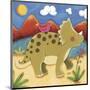 Baby Timmy The Triceratops-Sophie Harding-Mounted Art Print