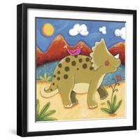 Baby Timmy The Triceratops-Sophie Harding-Framed Giclee Print