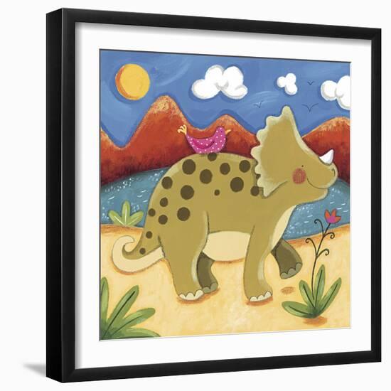 Baby Timmy The Triceratops-Sophie Harding-Framed Giclee Print