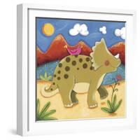 Baby Timmy The Triceratops-Sophie Harding-Framed Giclee Print