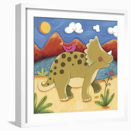 Baby Timmy The Triceratops-Sophie Harding-Framed Giclee Print