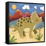 Baby Timmy The Triceratops-Sophie Harding-Framed Stretched Canvas