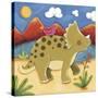 Baby Timmy The Triceratops-Sophie Harding-Stretched Canvas