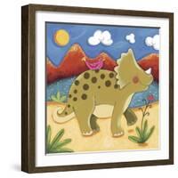 Baby Timmy The Triceratops-Sophie Harding-Framed Art Print