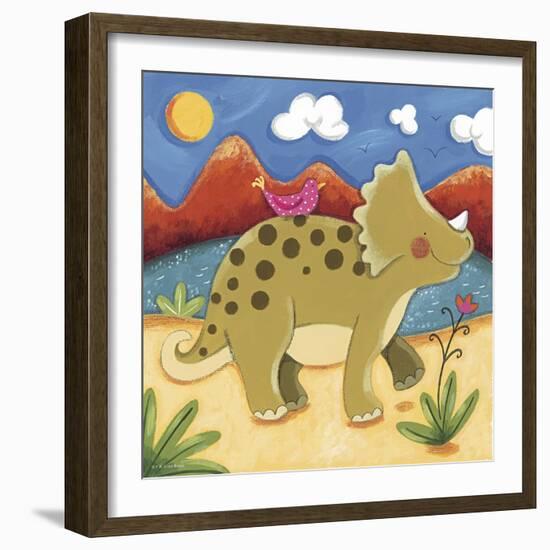 Baby Timmy The Triceratops-Sophie Harding-Framed Art Print