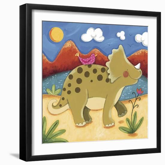 Baby Timmy The Triceratops-Sophie Harding-Framed Art Print