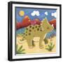 Baby Timmy The Triceratops-Sophie Harding-Framed Art Print