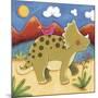 Baby Timmy The Triceratops-Sophie Harding-Mounted Art Print