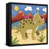 Baby Timmy The Triceratops-Sophie Harding-Framed Stretched Canvas