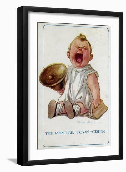 Baby, Town Crier 1921-Fred Burgin-Framed Art Print
