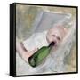 Baby with milk bottle-Christian Krohg-Framed Stretched Canvas