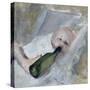 Baby with milk bottle-Christian Krohg-Stretched Canvas