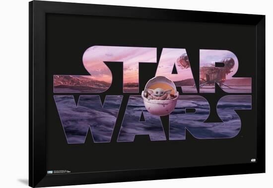 Baby Yoda - The Mandalorian-null-Framed Standard Poster