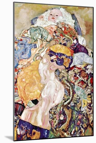 Baby-Gustav Klimt-Mounted Art Print