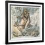 'Babylon Hath Been a Golden Cup', 1859 (Pen, Black & Brown Ink over Traces of Pencil on Paper)-Simeon Solomon-Framed Giclee Print