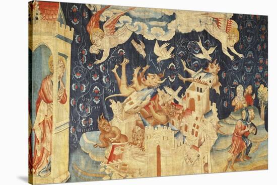 Babylon Invaded by Demons, No.66 from "The Apocalypse of Angers", 1373-87-Nicolas Bataille-Stretched Canvas