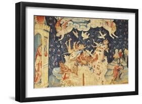 Babylon Invaded by Demons, No.66 from "The Apocalypse of Angers", 1373-87-Nicolas Bataille-Framed Giclee Print