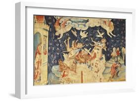 Babylon Invaded by Demons, No.66 from "The Apocalypse of Angers", 1373-87-Nicolas Bataille-Framed Giclee Print