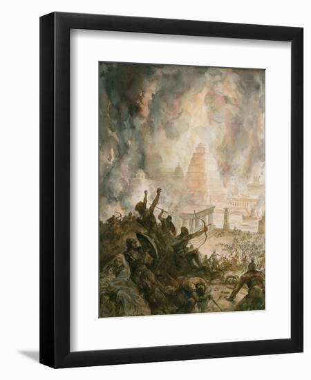 Babylon Overrun by the Medes and the Persians-Henry Coller-Framed Giclee Print