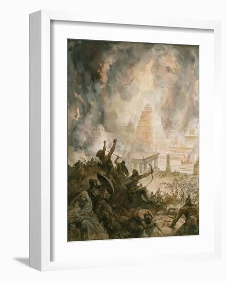 Babylon Overrun by the Medes and the Persians-Henry Coller-Framed Giclee Print