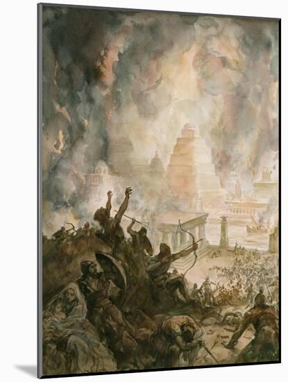 Babylon Overrun by the Medes and the Persians-Henry Coller-Mounted Giclee Print