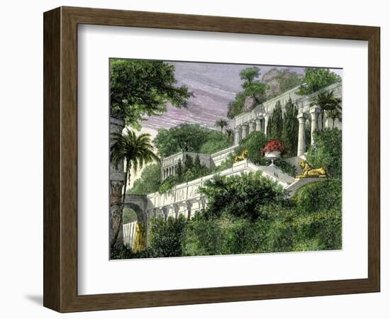 Babylon's Hanging Gardens, One of the Seven Wonders of the Ancient World-null-Framed Giclee Print