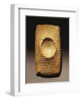 Babylonian Clay Tablet with Legal Text Written in Cuneiform Script Artefact from Ugarit-null-Framed Giclee Print