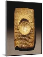 Babylonian Clay Tablet with Legal Text Written in Cuneiform Script Artefact from Ugarit-null-Mounted Giclee Print