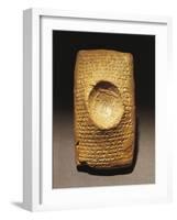 Babylonian Clay Tablet with Legal Text Written in Cuneiform Script Artefact from Ugarit-null-Framed Giclee Print