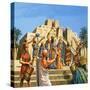 Babylonian Temple Raised to the Glory of Sargon-Roger Payne-Stretched Canvas