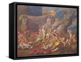 Baccanale-Nicolas Poussin-Framed Stretched Canvas