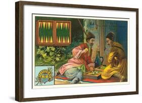 Baccarat Game in the Caucuses-null-Framed Art Print
